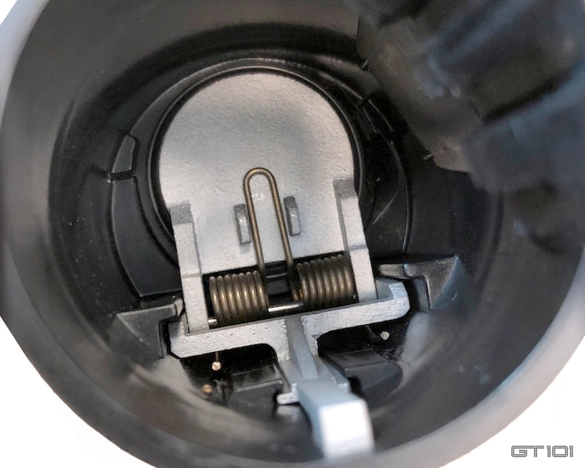 aluminium replacement fuel filler flap and bracket for 2005–2006 Ford GT fuel filler neck assembly.