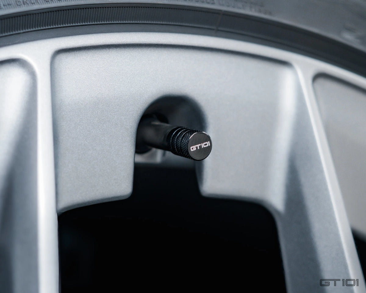 Billet Aluminium Black Tyre Valve Dust Caps