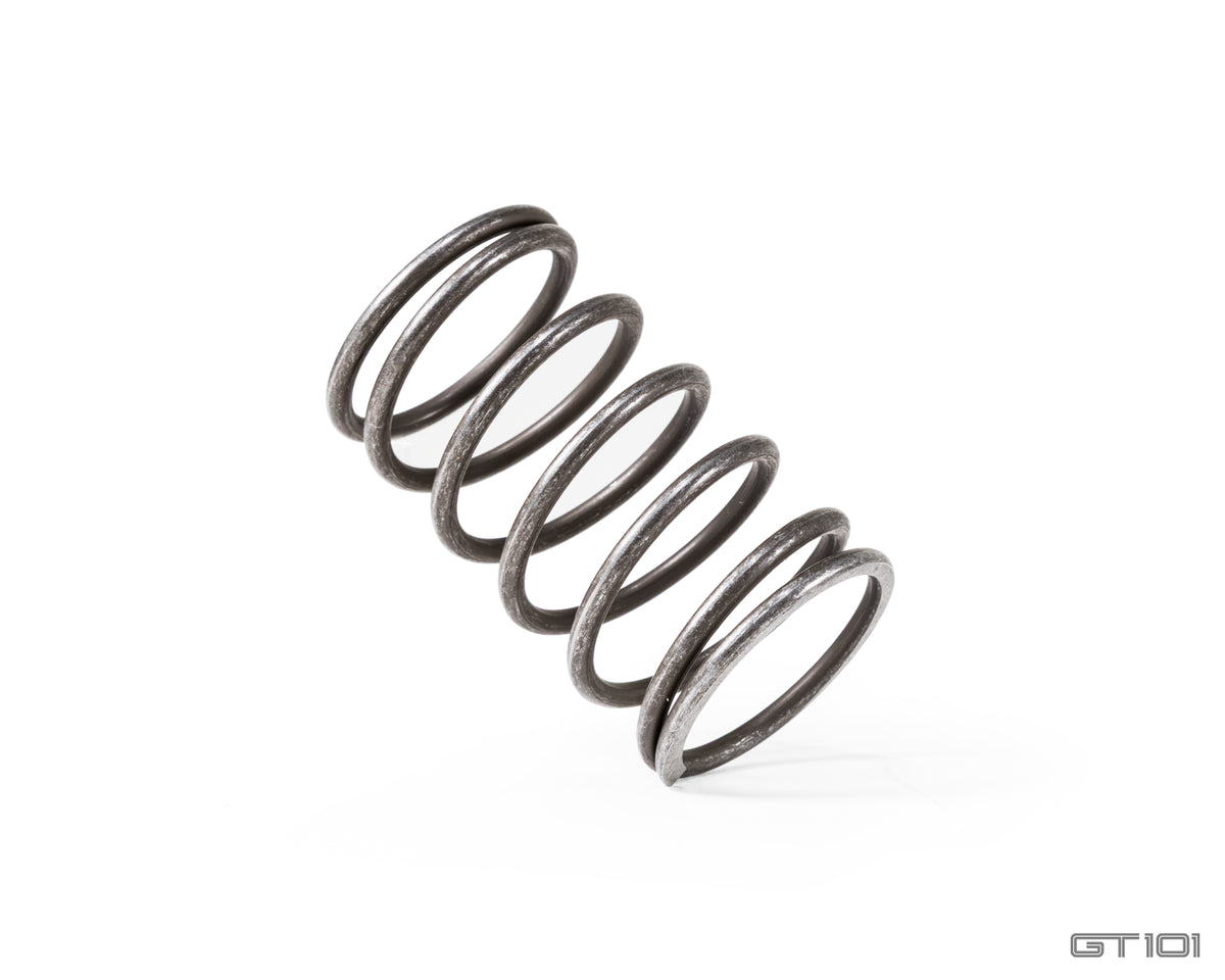 Steeda 35 lb/in clutch pedal assist spring for Ford Mustang S550 manual transmission replacing factory 185 lb/in spring